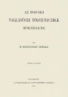 Az 1848-iki vallásügyi törvényczikk története