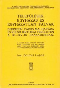 Zoltai Lajos - Települések. Egyházas és egyházatlan falvak