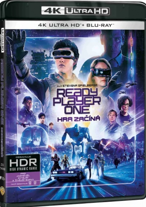 Steven Spielberg - Ready Player One (4K UHD + Blu-ray) *Magyar kiadás - Antikvár - Kiváló állapotú*
