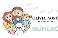  - Olívia, Nonó és Beni kutya színező