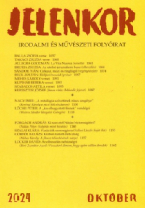  - Jelenkor - Irodalmi és művészeti folyóirat - 2024. október