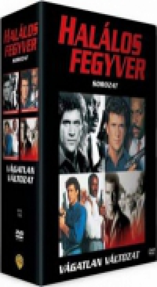 Halálos fegyver 1-4. (4 DVD) *Gyűjtemény* *Magyar felirattal* *Antikvár - Kiváló állapotú*